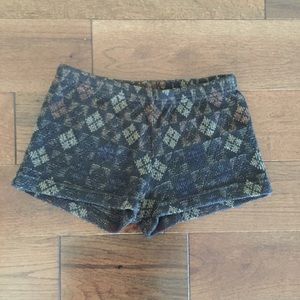 Brown argyle sweater shorts